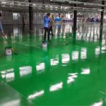 Thi công sàn Epoxy tầng hầm Vincom Sài Đồng